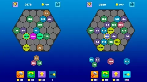 2048 HEX Block screenshot 3