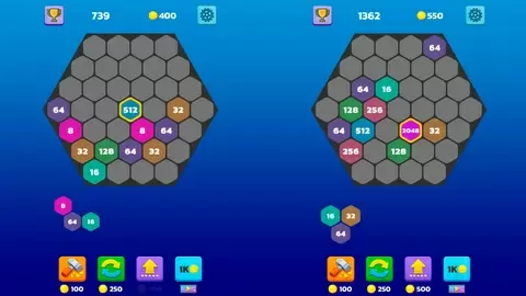 2048 HEX Block screenshot 5